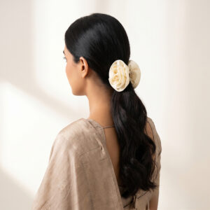 Elegant Cream Rose Hair Clip